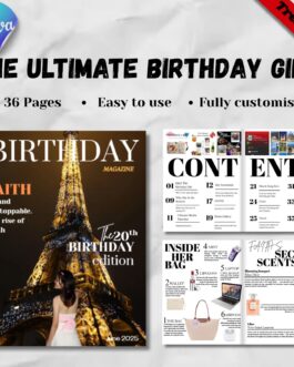 Customisable Birthday Magazine